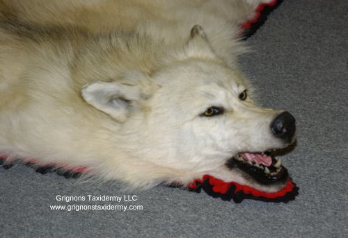 white wolf rug